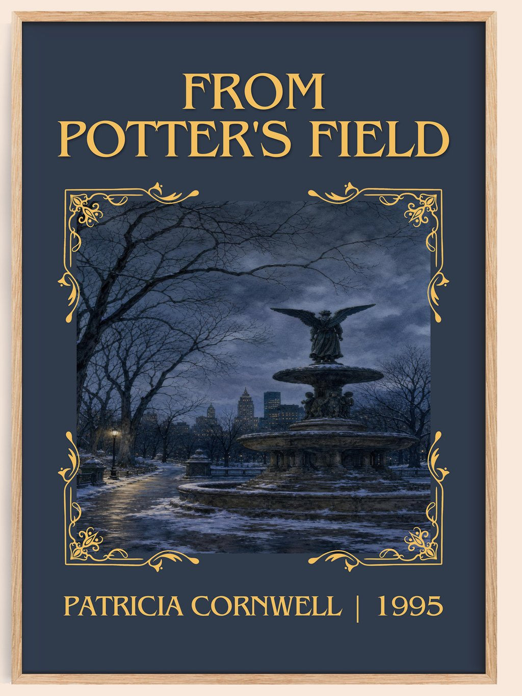 From Potter's Field Classic Book Art Print by Patricia Cornwell – book poster
