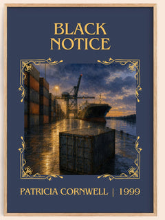 Black Notice Classic Book Art Print by Patricia Cornwell – book poster