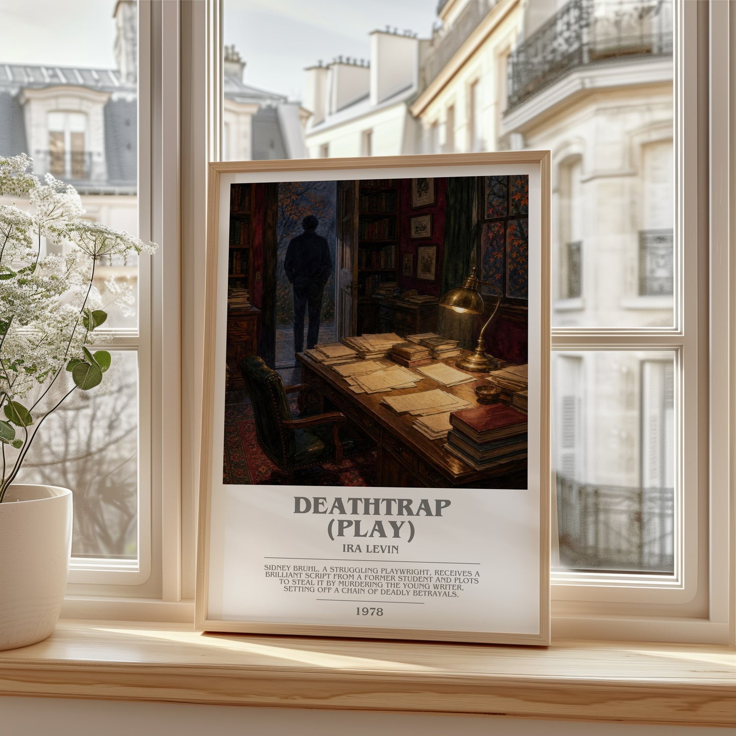 Deathtrap (Play) bookish poster colour and style options – Ira Levin book art