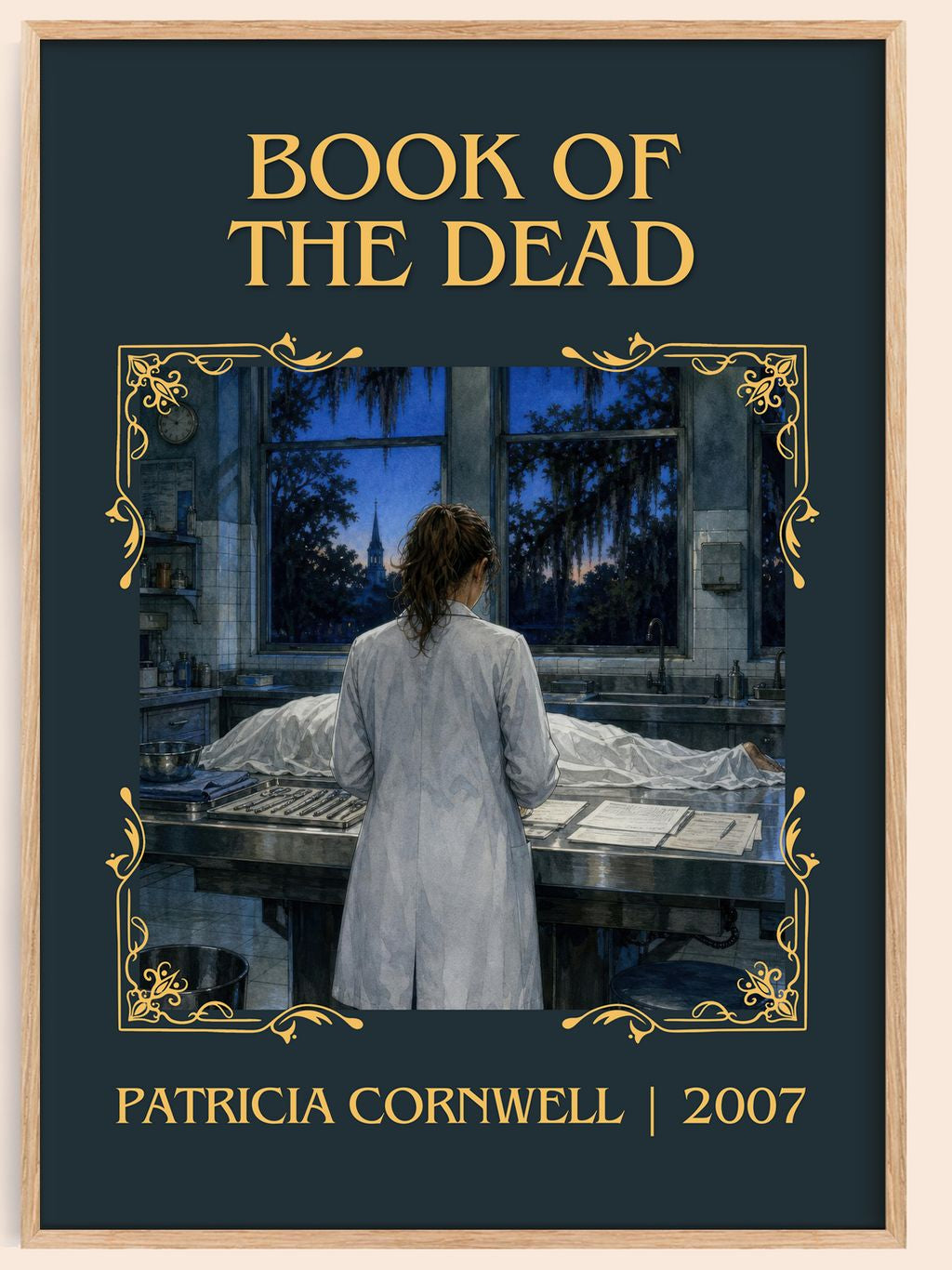 Book of the Dead Classic Book Art Print by Patricia Cornwell – book poster