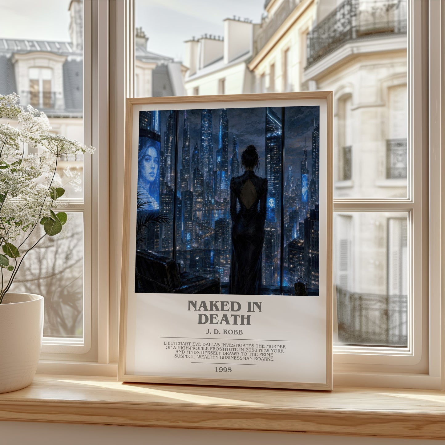 Naked In Death bookish poster colour and style options – J. D. Robb book art