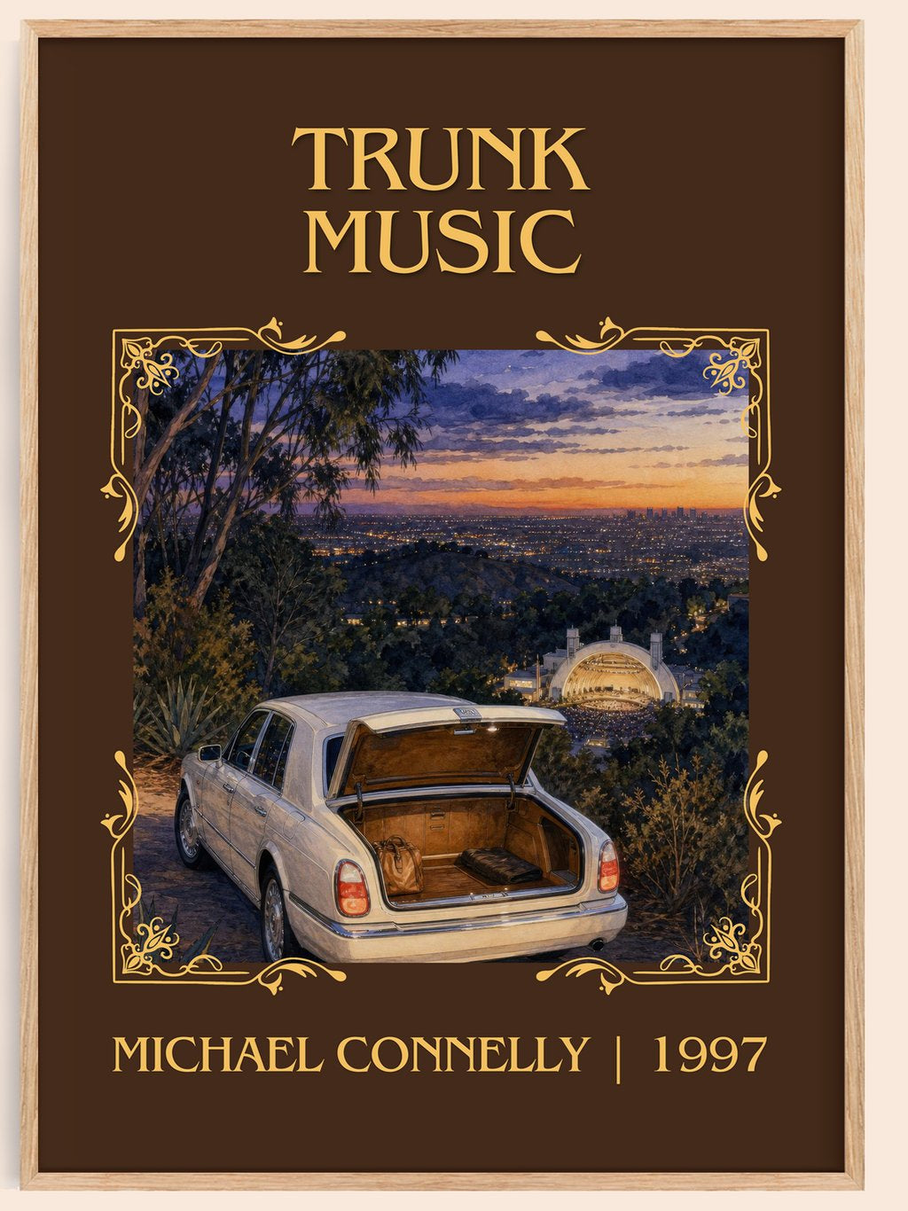 Trunk Music Classic Book Art Print by Michael Connelly – book poster
