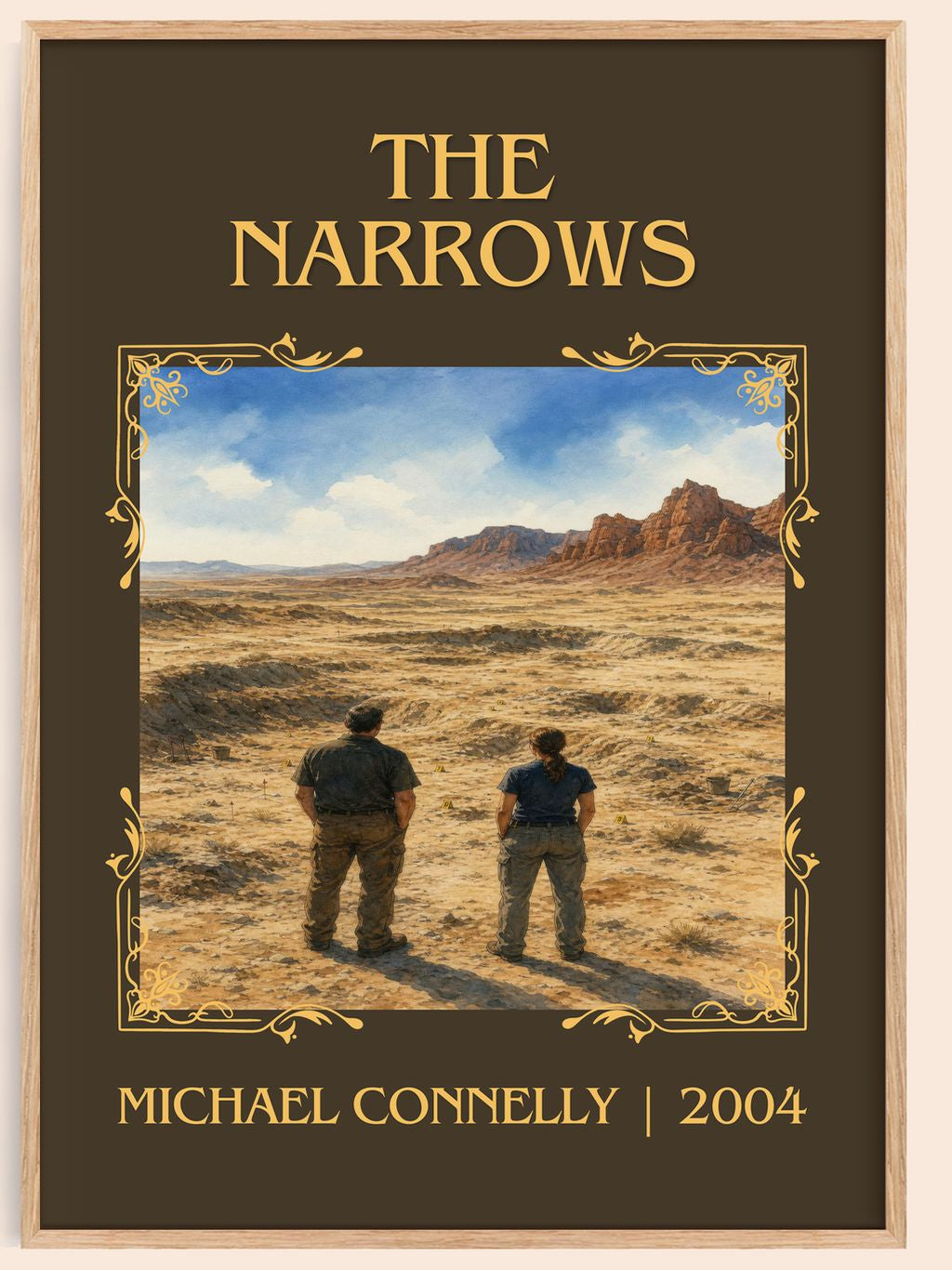 The Narrows Classic Book Art Print by Michael Connelly – book poster