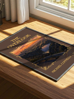The Overlook Classic Book Art Print by Michael Connelly – print on a sunlit desk
