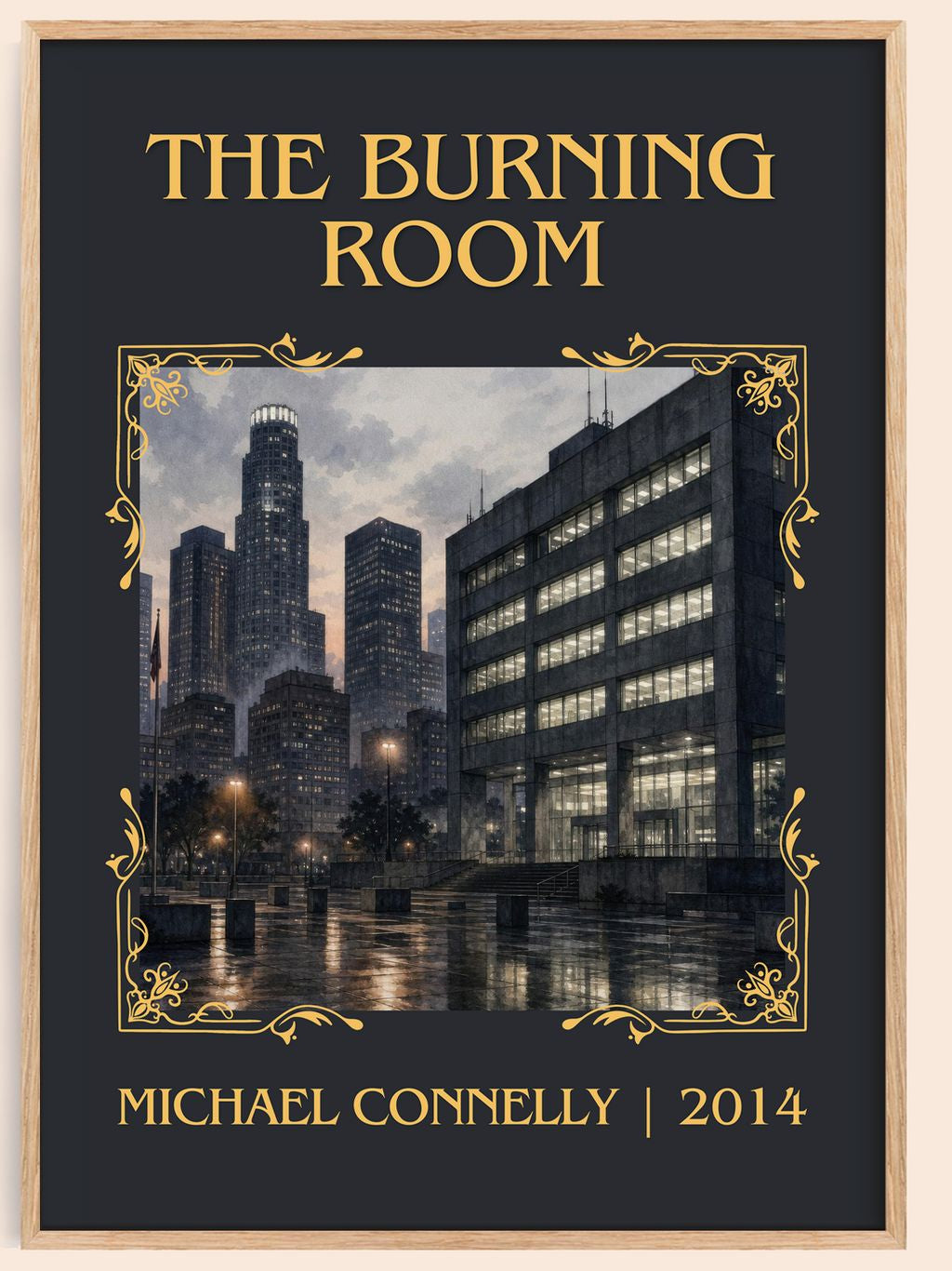 The Burning Room Classic Book Art Print by Michael Connelly – book poster