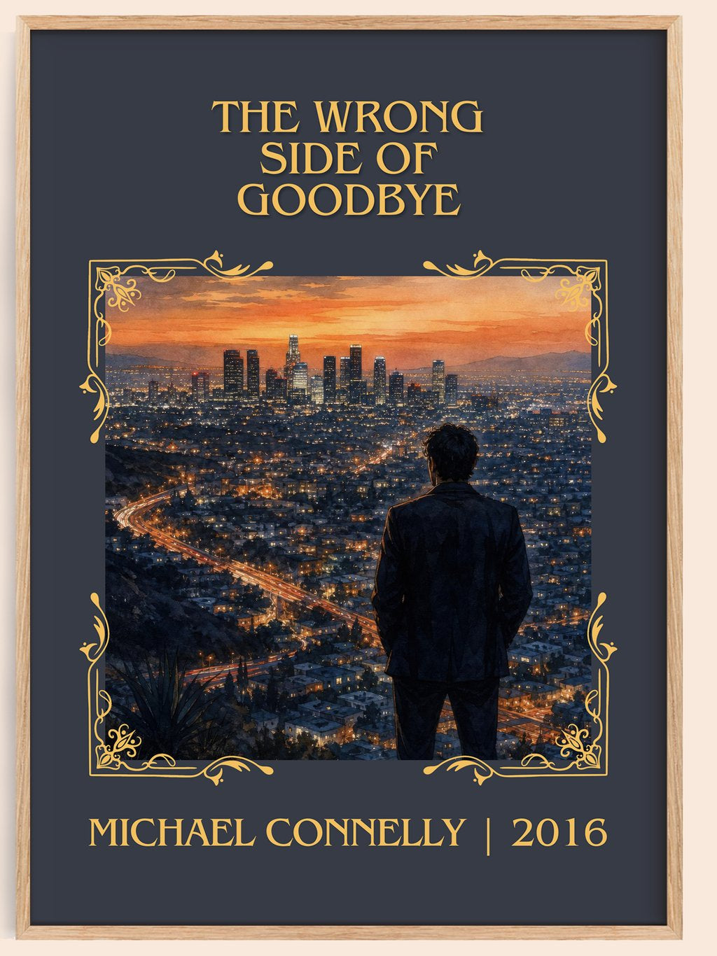 The Wrong Side of Goodbye Classic Book Art Print by Michael Connelly – book poster