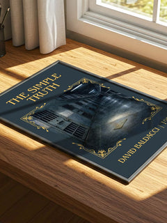 The Simple Truth Classic Book Art Print by David Baldacci – print on a sunlit desk