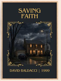 Saving Faith Classic Book Art Print by David Baldacci – book poster