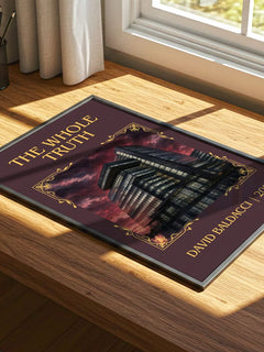 The Whole Truth Classic Book Art Print by David Baldacci – print on a sunlit desk
