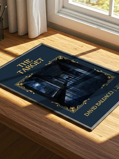 The Target Classic Book Art Print by David Baldacci – print on a sunlit desk