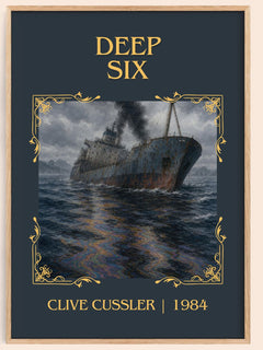 Deep Six Classic Book Art Print by Clive Cussler – book poster