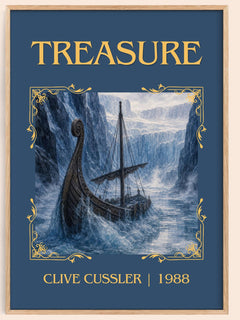 Treasure Classic Book Art Print by Clive Cussler – book poster