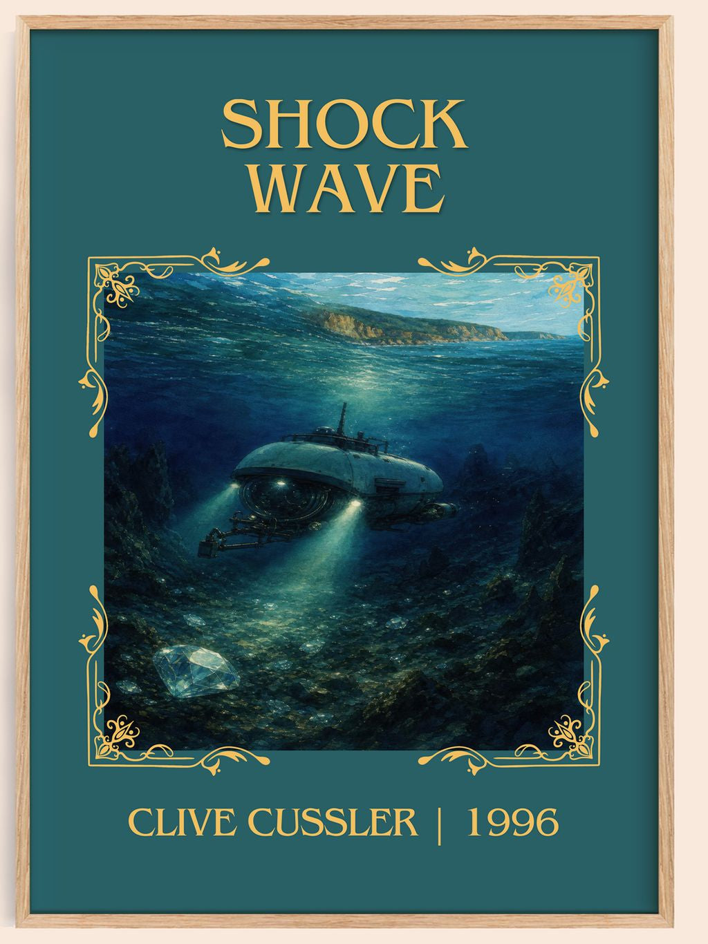 Shock Wave Classic Book Art Print by Clive Cussler – book poster