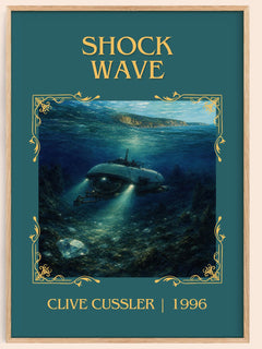 Shock Wave Classic Book Art Print by Clive Cussler – book poster