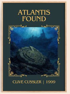 Atlantis Found Classic Book Art Print by Clive Cussler – book poster