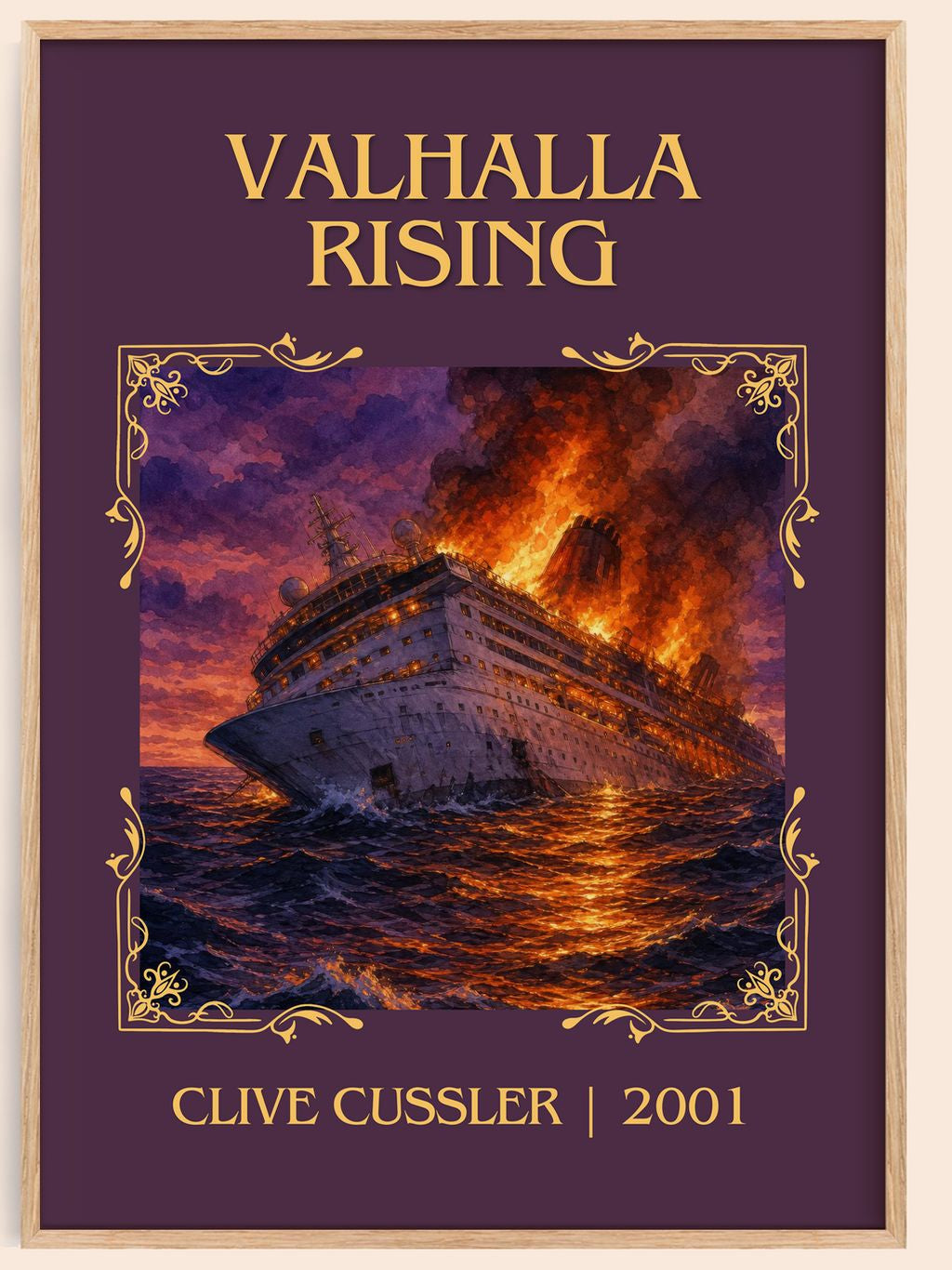 Valhalla Rising Classic Book Art Print by Clive Cussler – book poster