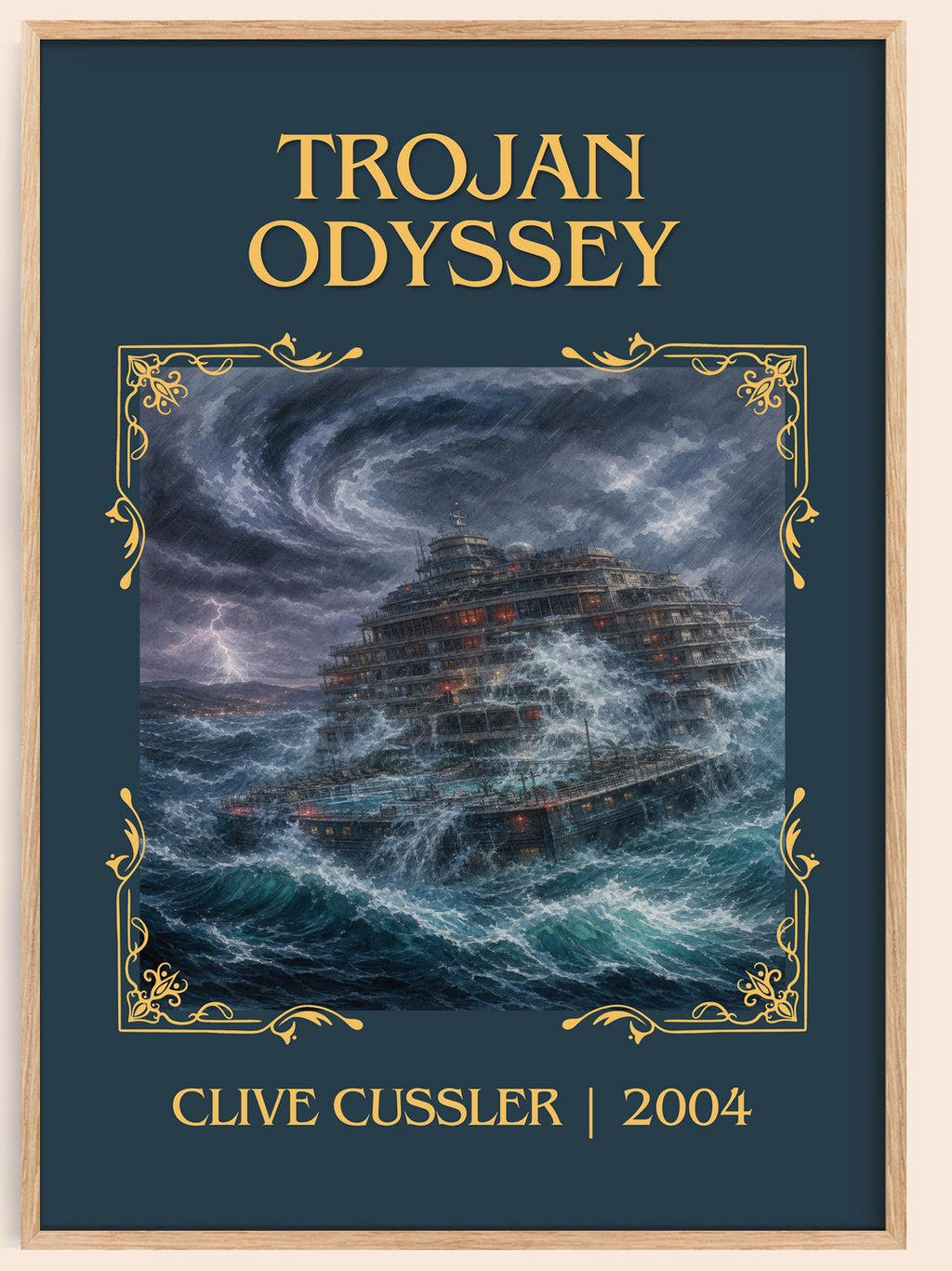 Trojan Odyssey Classic Book Art Print by Clive Cussler – book poster