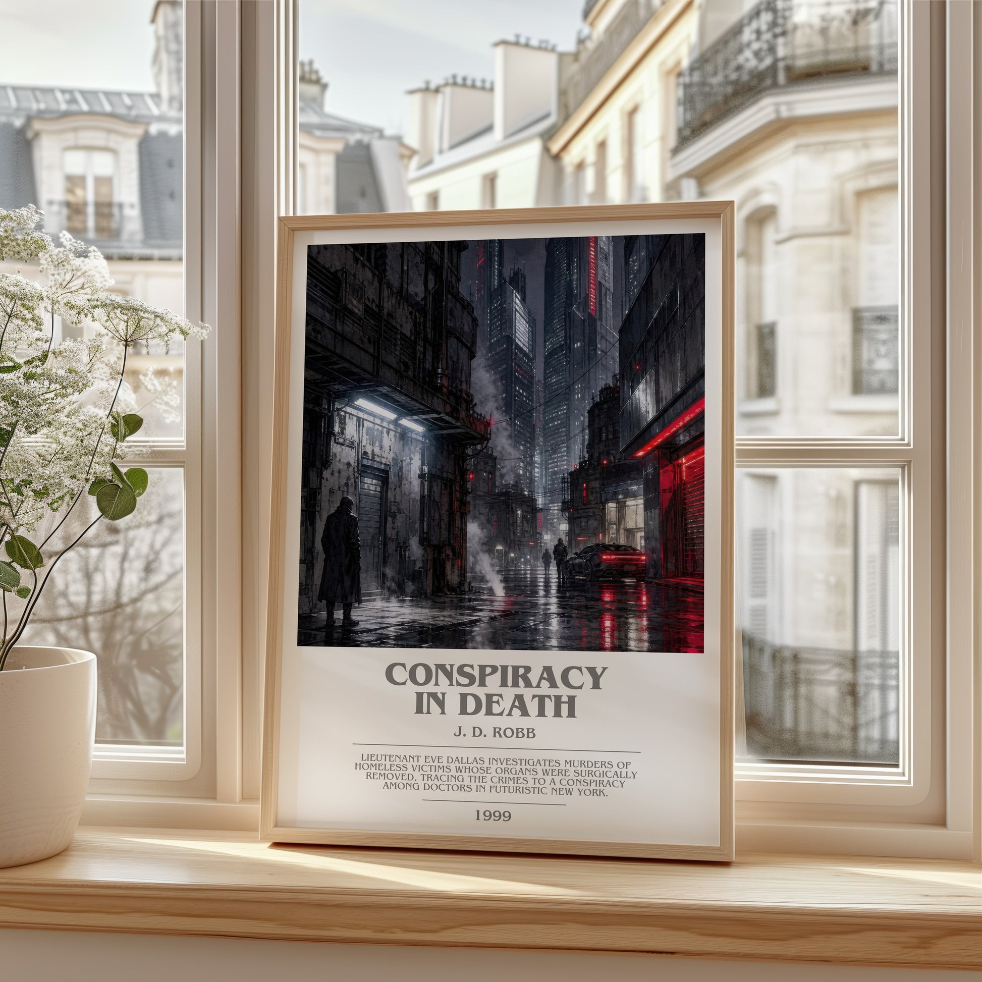 Conspiracy In Death bookish poster colour and style options – J. D. Robb book art