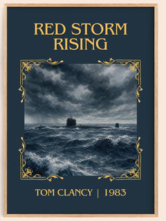 Red Storm Rising Classic Book Art Print by Tom Clancy – book poster