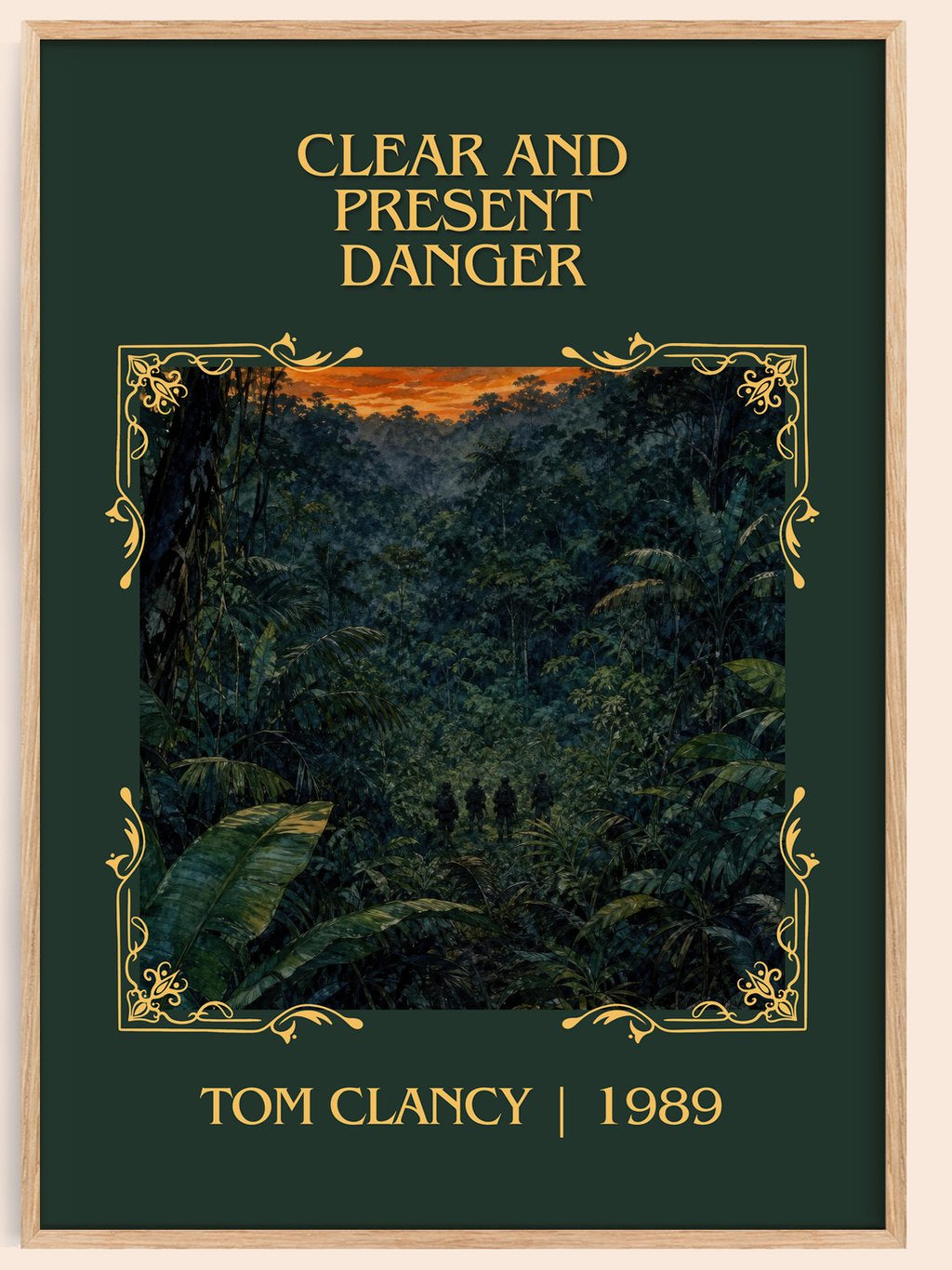 Clear and Present Danger Classic Book Art Print by Tom Clancy – book poster