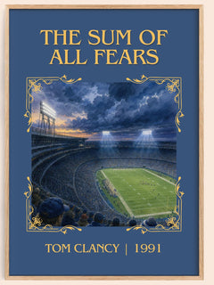 The Sum of All Fears Classic Book Art Print by Tom Clancy – book poster