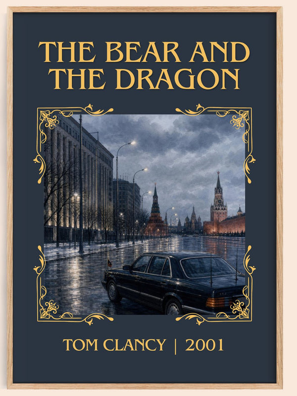 The Bear and the Dragon Classic Book Art Print by Tom Clancy – book poster