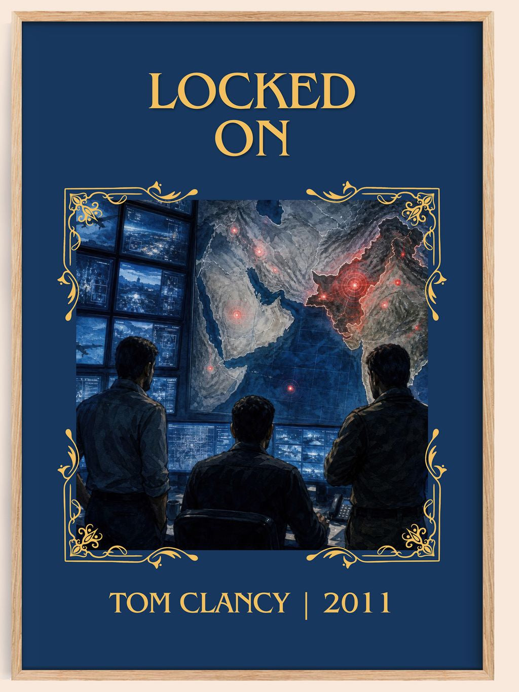Locked On Classic Book Art Print by Tom Clancy – book poster