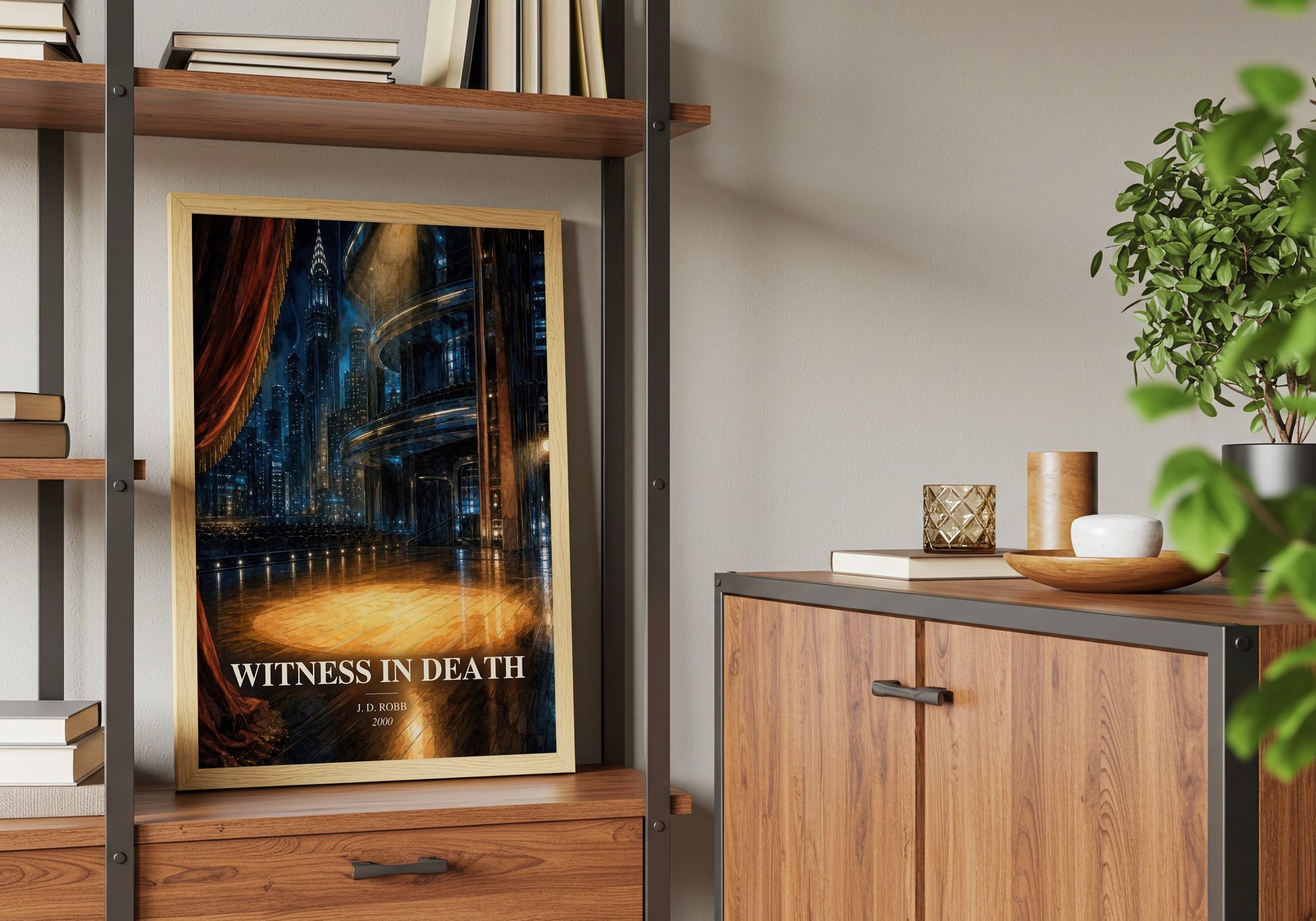 Witness In Death book watercolour illustration paper finish options – matte satin gloss