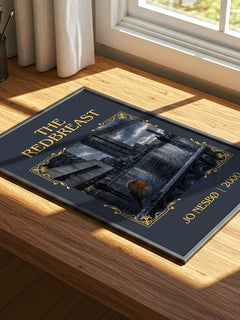 The Redbreast Classic Book Art Print by Jo Nesbø – print on a sunlit desk