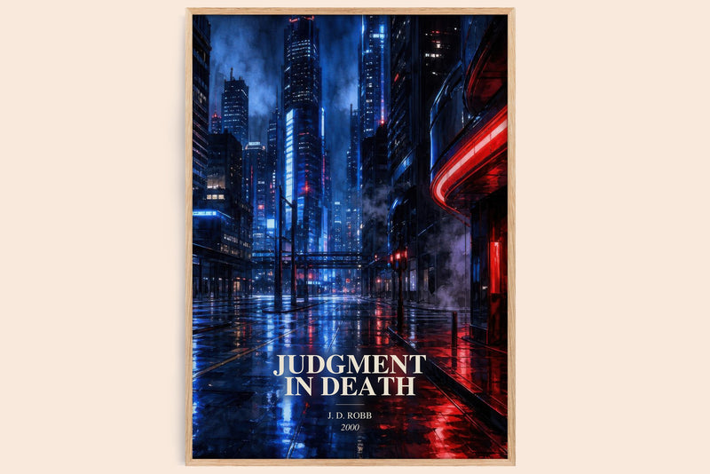 Judgment In Death watercolour book poster by J. D. Robb – framed literary art print