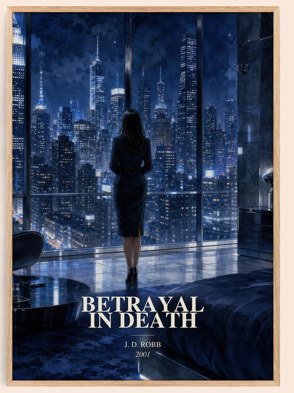 Betrayal In Death watercolour book poster by J. D. Robb – framed literary art print