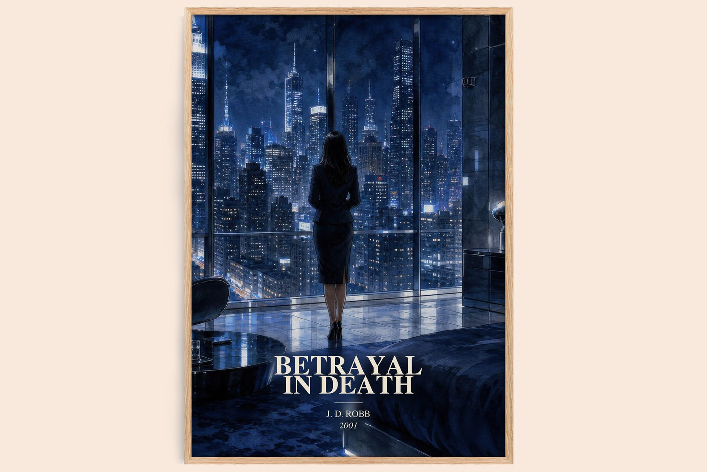 Betrayal In Death watercolour book poster by J. D. Robb – framed literary art print