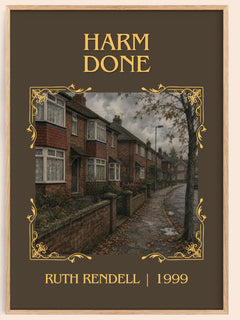 Harm Done Classic Book Art Print by Ruth Rendell – book poster