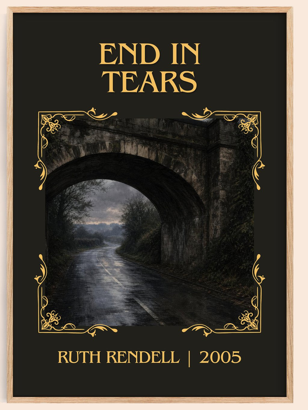 End in Tears Classic Book Art Print by Ruth Rendell – book poster