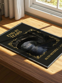 End in Tears Classic Book Art Print by Ruth Rendell – print on a sunlit desk