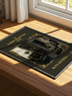 A Dark-Adapted Eye Classic Book Art Print by Ruth Rendell – print on a sunlit desk