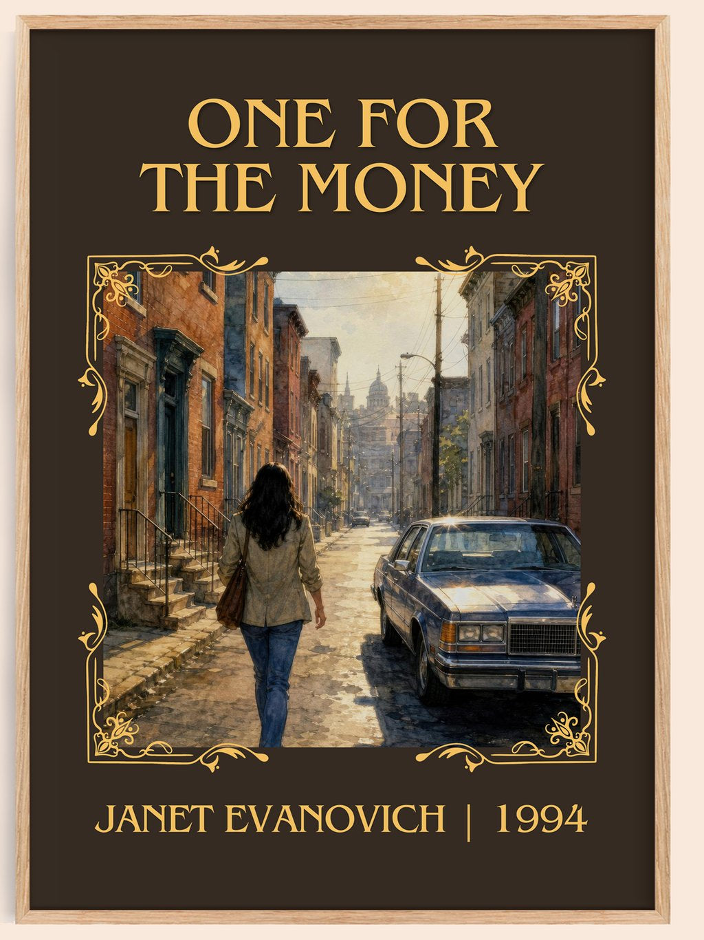 One for the Money Classic Book Art Print by Janet Evanovich – book poster