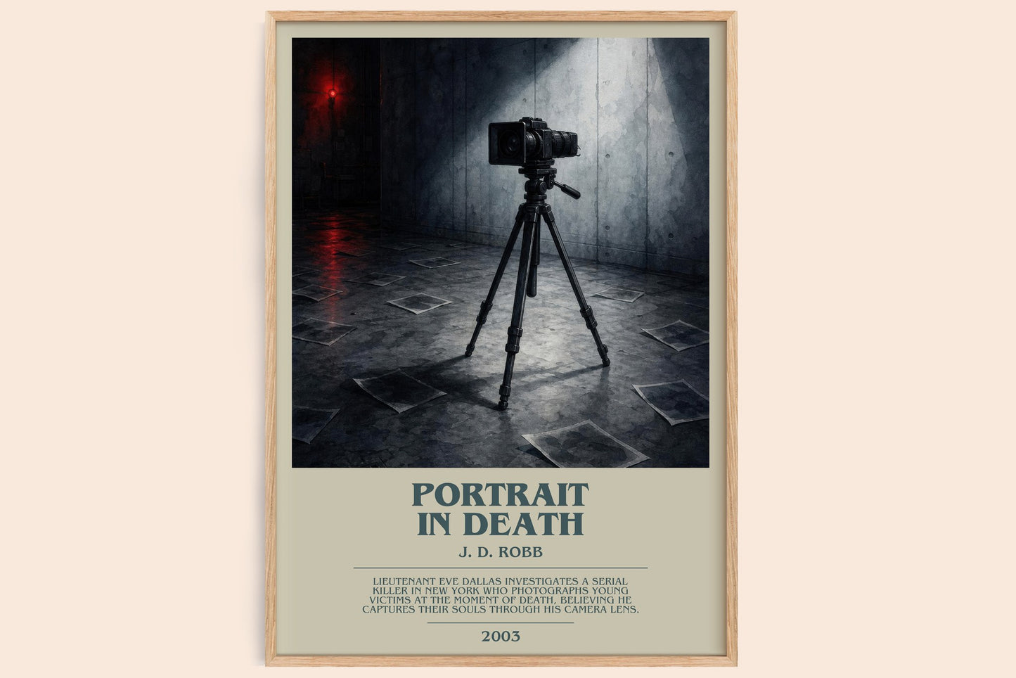 Portrait In Death bookish book poster by J. D. Robb – framed literary art print