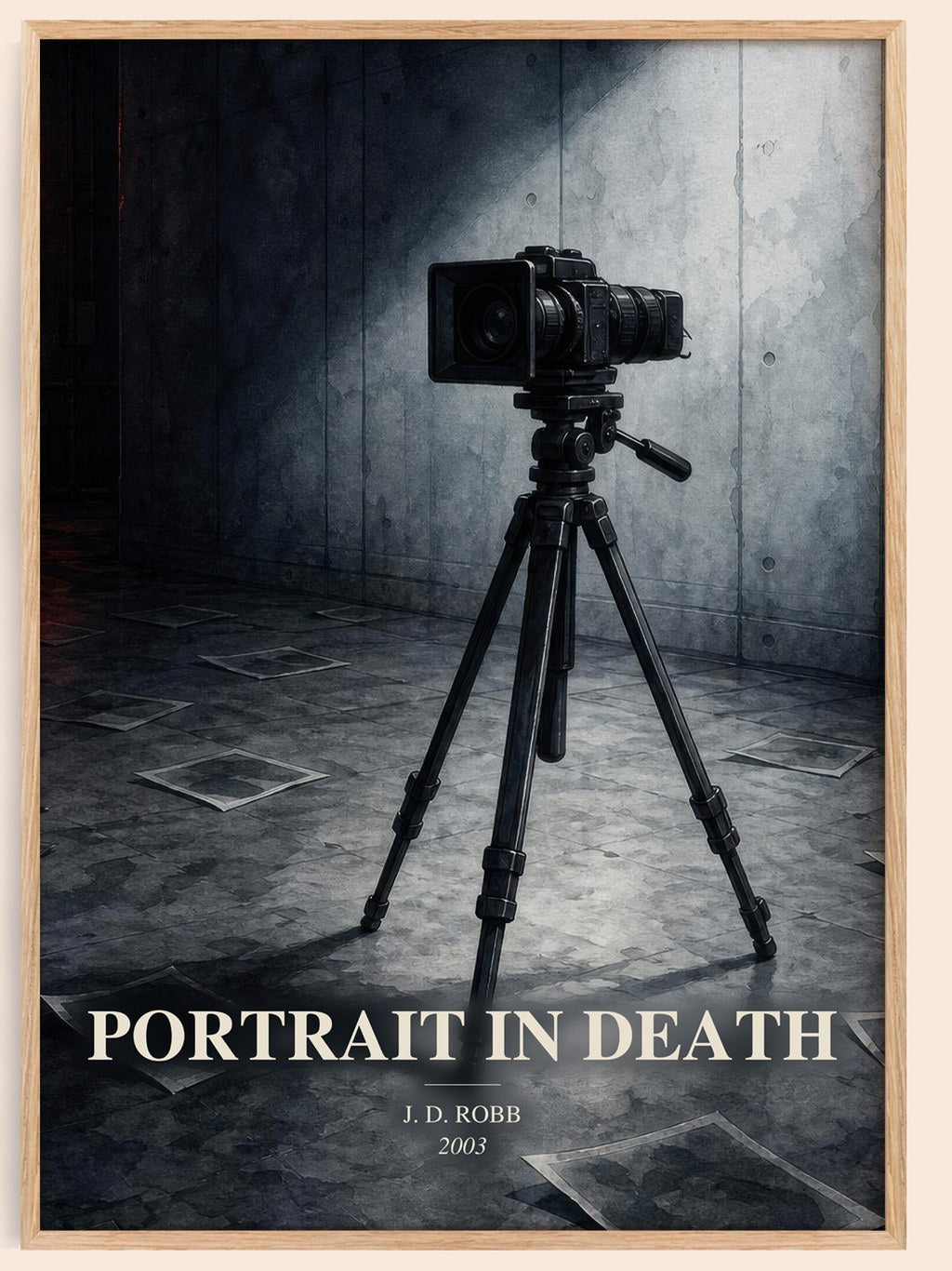 Portrait In Death watercolour book poster by J. D. Robb – framed literary art print