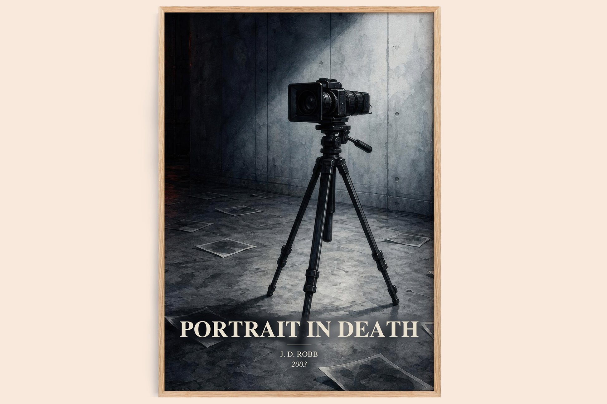 Portrait In Death watercolour book poster by J. D. Robb – framed literary art print