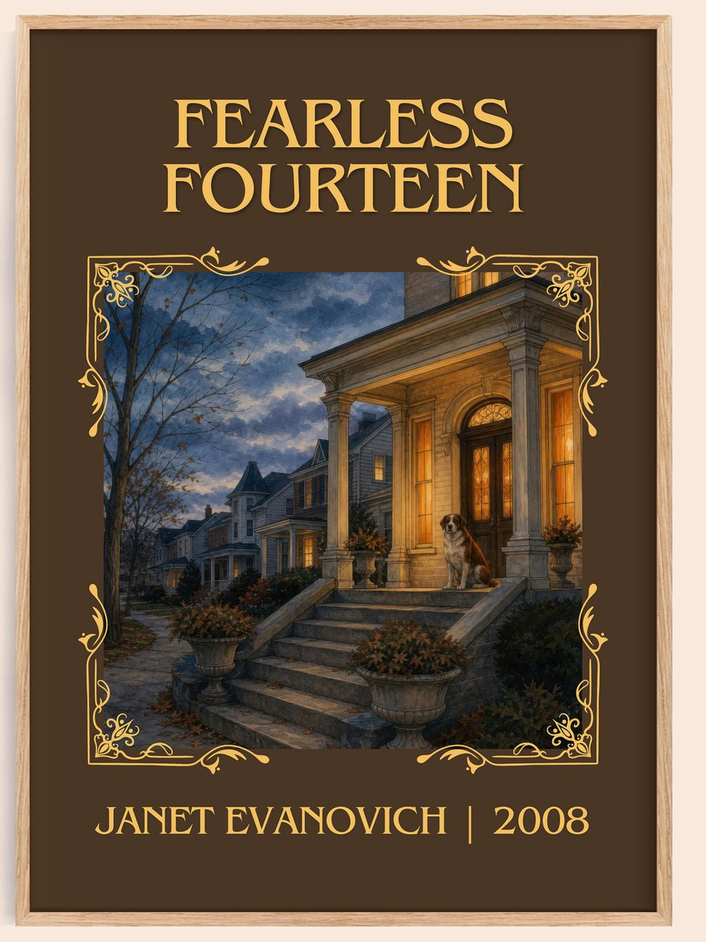 Fearless Fourteen Classic Book Art Print by Janet Evanovich – book poster