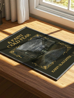 A Faint Cold Fear Classic Book Art Print by Karin Slaughter – print on a sunlit desk
