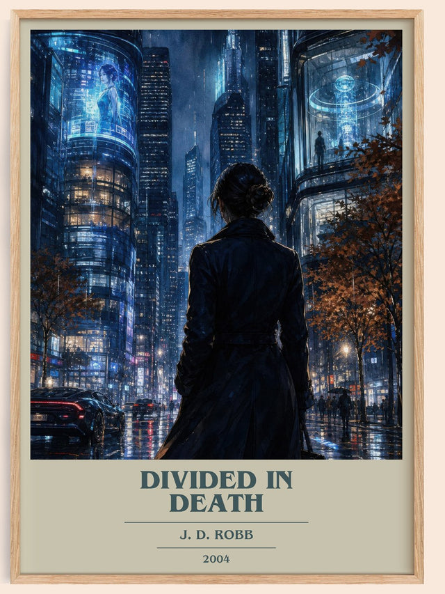 Divided In Death Book Cover Poster by J. D. Robb
