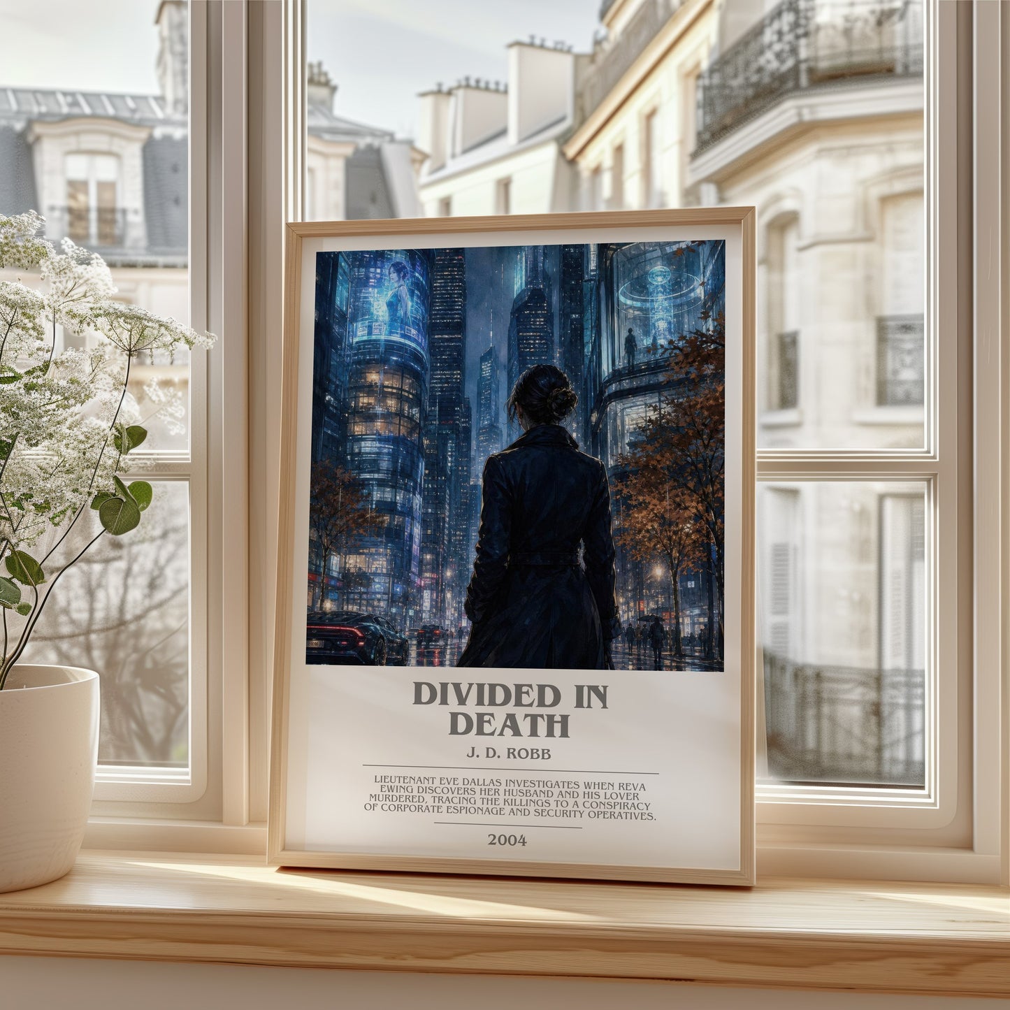 Divided In Death bookish poster colour and style options – J. D. Robb book art