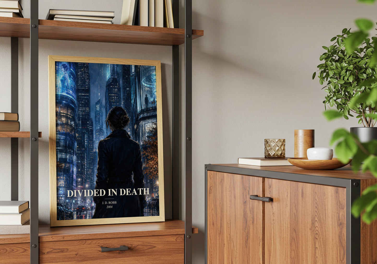 Divided In Death book watercolour illustration paper finish options – matte satin gloss