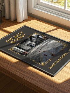 The Kept Woman Classic Book Art Print by Karin Slaughter – print on a sunlit desk