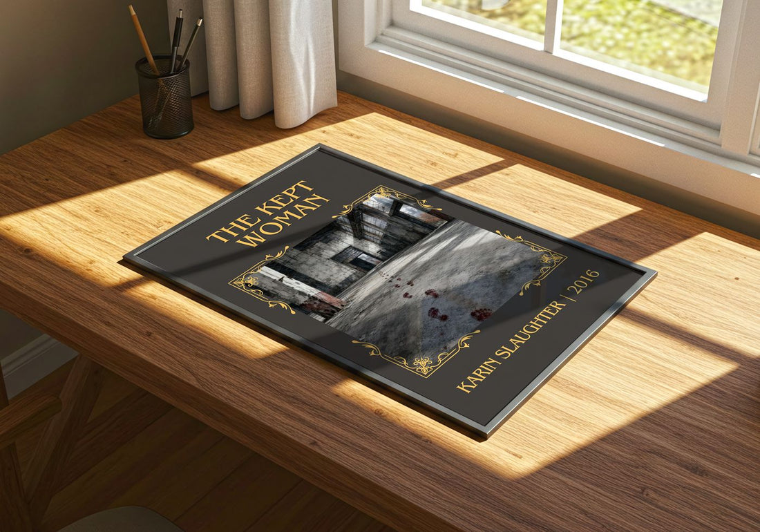 The Kept Woman Classic Book Art Print by Karin Slaughter – print on a sunlit desk