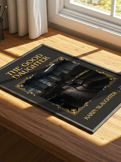 The Good Daughter Classic Book Art Print by Karin Slaughter – print on a sunlit desk