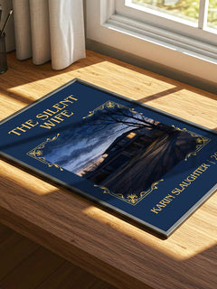 The Silent Wife Classic Book Art Print by Karin Slaughter – print on a sunlit desk