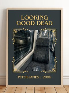 Looking Good Dead Classic Book Art Print by Peter James – framed print leaning on a wooden floor
